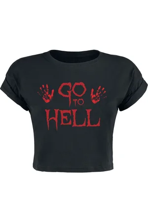 Sprüche Top Magliette Divertenti di - Go To Hell Cropped Top - S a L - Donna