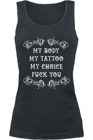 Sprüche Top Magliette Divertenti di - My Body - My Tattoo - My Choice - S a XXL - Donna