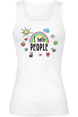 Sprüche Top Magliette Divertenti di - I Hate People - S a XXL - Donna