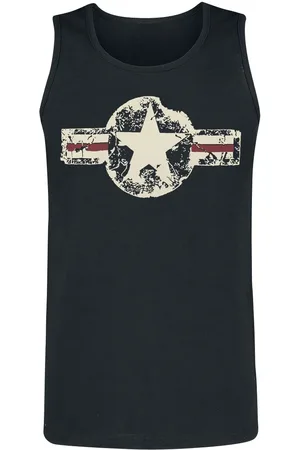 GASOLINE BANDIT Canotta Rockabilly di - USAF Tank Top - S a 4XL - Uomo