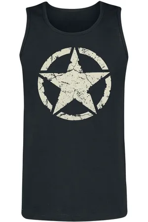 GASOLINE BANDIT Canotta Rockabilly di - Army Star Tank Top - S a 4XL - Uomo