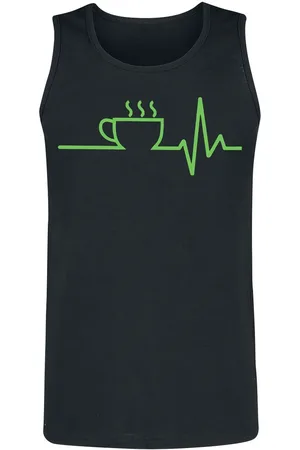 Food Canotta Magliette Divertenti di - Coffee ECG - S a XXL - Uomo