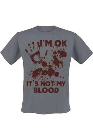 Fun Shirts T-Shirt Magliette Divertenti di - I’m OK It’s Not My Blood - M a 3XL - Uomo