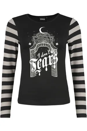 Wednesday Maglia Maniche Lunghe Gothic di - I don’t do tears - M a XXL - Donna