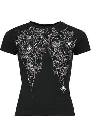 Gothicana T-Shirt Gothic di - T-shirt with spider’s webs - L a XXL - Donna