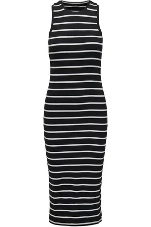 ONLY Abito media lunghezza di - ONLBELFAST STRIPE S/L MIDIDRESS JRS NOOS - XS a L - Donna