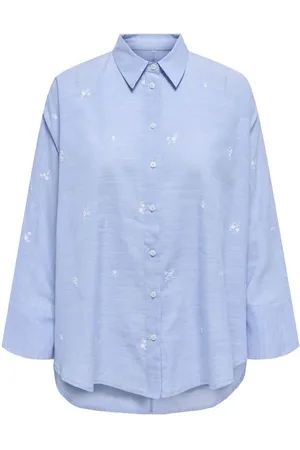 ONLY Camicia Maniche Lunghe di - ONLREGINA GRACE L/S EMB. SHIRT OX WVN - XS a XL - Donna