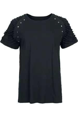 Gothicana T-Shirt Gothic di - T-Shirt with Distressed Shoulders - S a XXL - Donna
