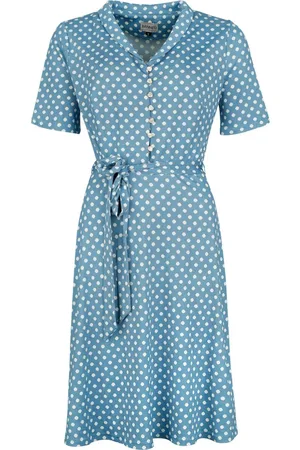 Banned Retro Abito media lunghezza Rockabilly di - Ellen Spot Dress - XS a XL - Donna