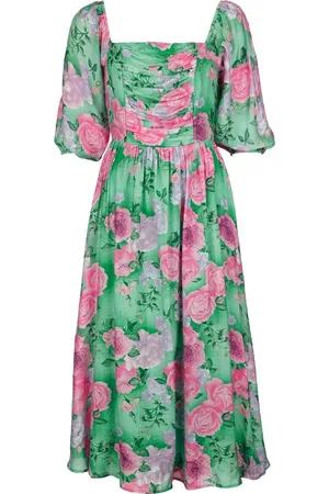 Banned Retro Abito lungo Rockabilly di - Sandy Flower Dress - XS a 4XL - Donna