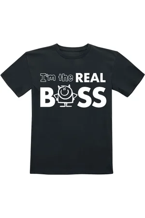 Sprüche T-Shirt Magliette Divertenti di - The Real Boss - 104 a 164 - Ragazzi & Ragazze