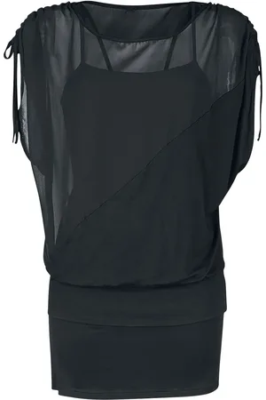 Forplay T-Shirt di - 2 in 1 Side Sleeve Chiffon Dress - XS a XXL - Donna
