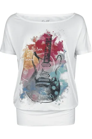 Full Volume T-Shirt di - T-Shirt With Guitar Frontprint - S a XXL - Donna