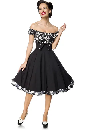 Belsira Abito media lunghezza Rockabilly di - Schulterfreies Swing-Kleid - M a 4XL - Donna