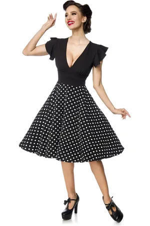 Belsira Abito media lunghezza Rockabilly di - Elegantes Retrokleid - S a 4XL - Donna