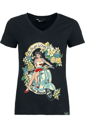 Queen Kerosin T-Shirt Rockabilly di - Vintage Love - XS a 4XL - Donna