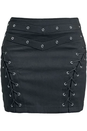 Gothicana Minigonna di Short skirt with lacing - S a XXL - Donna
