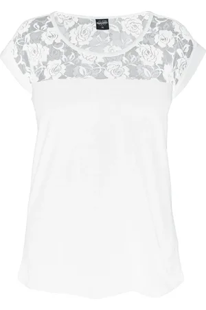 Urban classics T-Shirt di - Ladies Top Laces Tee - XS a L - Donna