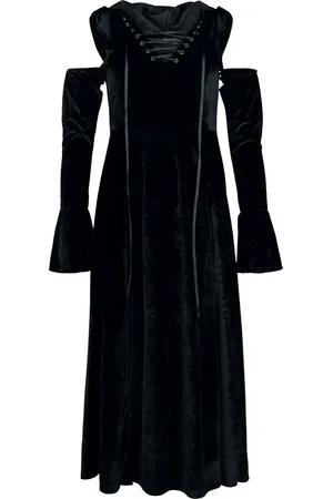 Gothicana Abito lungo Gothic di - Dress With Tip Hood and Walking Slot - S a XXL - Donna