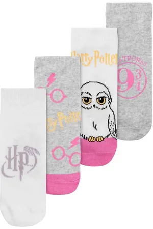 Harry Potter Calzini di - Hedwig - Gleis 9 3/4 - Logo - 4er Set - EU35-38 a EU 39-42 - Donna