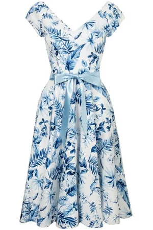 Hell Bunny Abito media lunghezza Rockabilly di - Amazilia Dress - S a XXL - Donna