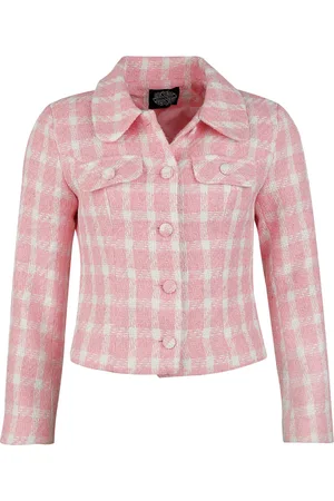 H&R London Giacca di mezza stagione di - Gemma Gingham Jacket - XS a XXL - Donna