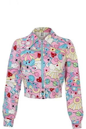 Hell Bunny Giacca di mezza stagione di - x Smiley Originals Loulou Jacket - XS a 4XL - Donna