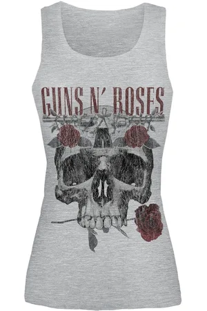Guns N´Roses Top di - Flower Skull - S a XL - Donna