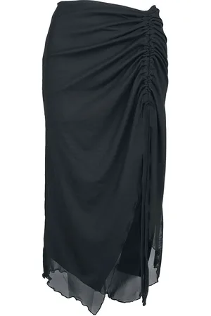 Banned Alternative Gonna al ginocchio di - Umbra ruched mesh skirt - XS a 4XL - Donna