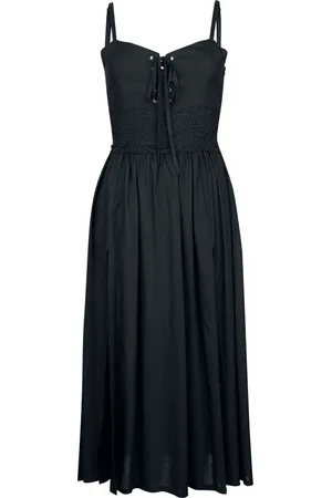 Gothicana Abito lungo Gothic di - Dress With Crochet Lace - S a XXL - Donna
