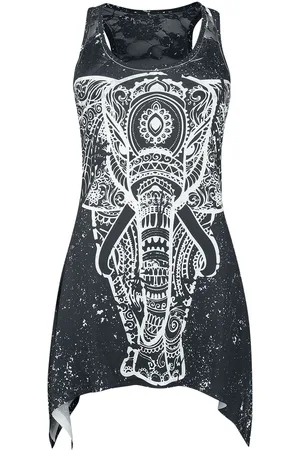 Innocent Top Gothic di - Spiritual elephant lace panel vest - S a 4XL - Donna