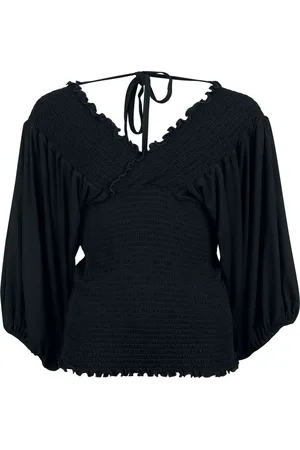 EMP Maglia Maniche Lunghe di - Smocked Top - S a XXL - Donna