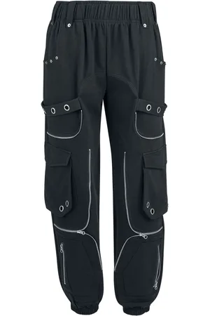 Gothicana Pantaloni Gothic di - Sweatpants With Rivets And Pockets - S a XXL - Donna