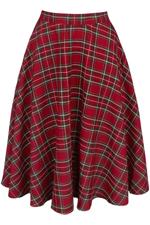 Hell Bunny Gonna al ginocchio Rockabilly di - Irvine Skirt - XS a 4XL - Donna