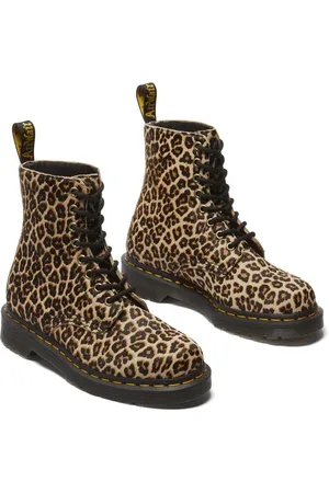 Dr. Martens Stivali di - 1460 Pascal Light Tan Mini Leopard Spot Hair On - EU36 a EU41 - Unisex