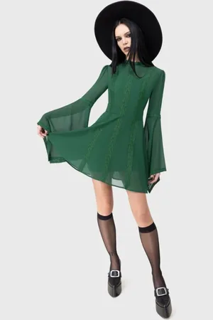 Killstar Miniabito Gothic di - Wizard Of Oz - Begone Long Sleeve Mini Dress - XS a 4XL - Donna