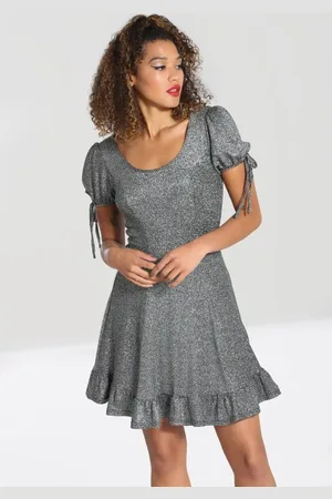 Hell Bunny Miniabito di - Haze Mini Dress Silver - M - Donna