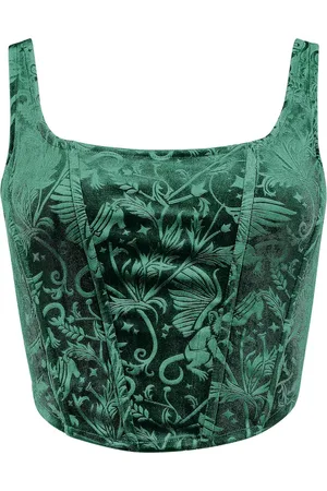 Killstar Top Gothic di - Wizard Of Oz - Emerald Envy Corset Top - XS a XXL - Donna