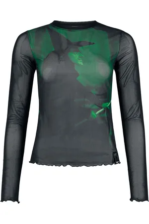 Killstar Maglia Maniche Lunghe Gothic di - Wizard Of Oz - Truly Wicked Mesh Top - XS a XXL - Donna