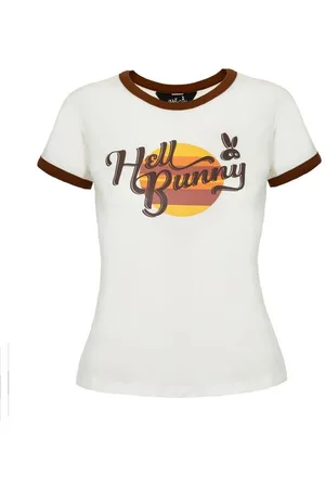 Hell Bunny T-Shirt Rockabilly di - Charlie Top - XS a 4XL - Donna