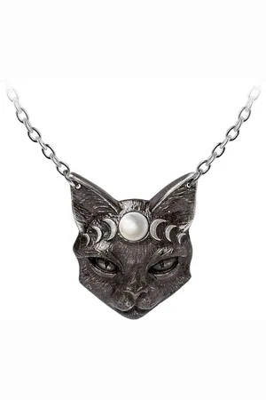 Alchemy Collana Gothic di - Mystic Moon Cat - Unisex