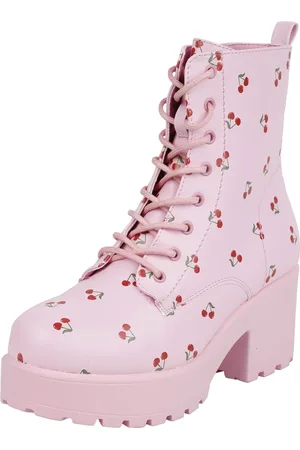 Koi Stivali Rockabilly di - Cherry Passion Platform Boots - EU36 a EU41 - Donna