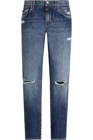 Dolce & Gabbana Jeans dritti con effetto vissuto