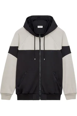 Saint Laurent Giacca bicolore con cappuccio
