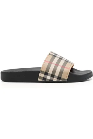 Burberry Sandali slides con motivo Vintage Check