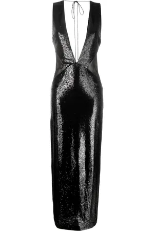 REV Abito lungo con paillettes