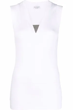 Brunello Cucinelli Top con scollo a V