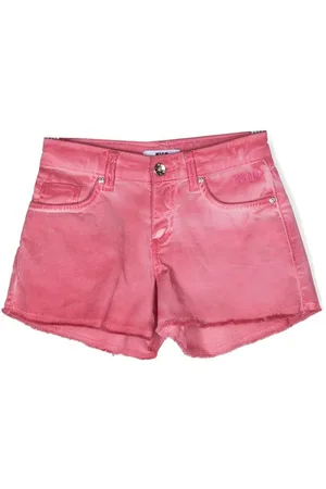Msgm Bermuda denim con effetto vissuto