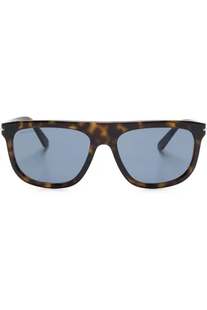 Gucci Occhiali da sole modello wayfarer con effetto tartarugato