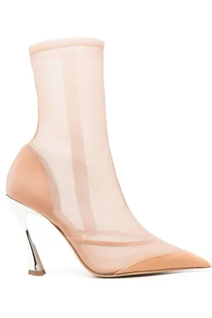 MUGLER Stivaletti semi trasparenti 100mm